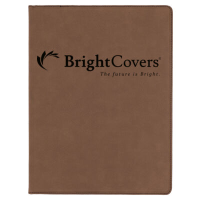 Brown Laserable Leatherette Portfolio with Notepad Thumbnail