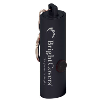 Black 3-LED Laserable Flashlight with Keychain Thumbnail