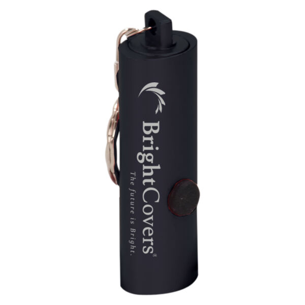 Black 3-LED Laserable Flashlight with Keychain Thumbnail